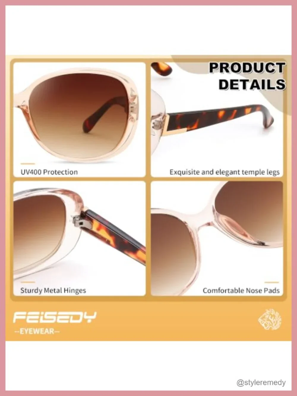 Vintage Oversized Wrap Sunglasses UV400 Lightweight Retro Square Frame